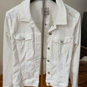 Liverpool White Jacket with Label Detail